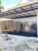 งานประตูเหล็กแผ่นลายฉลุ