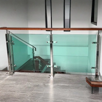 สแตนเลสราวกั้นตก กระจกเท็มเปอร์